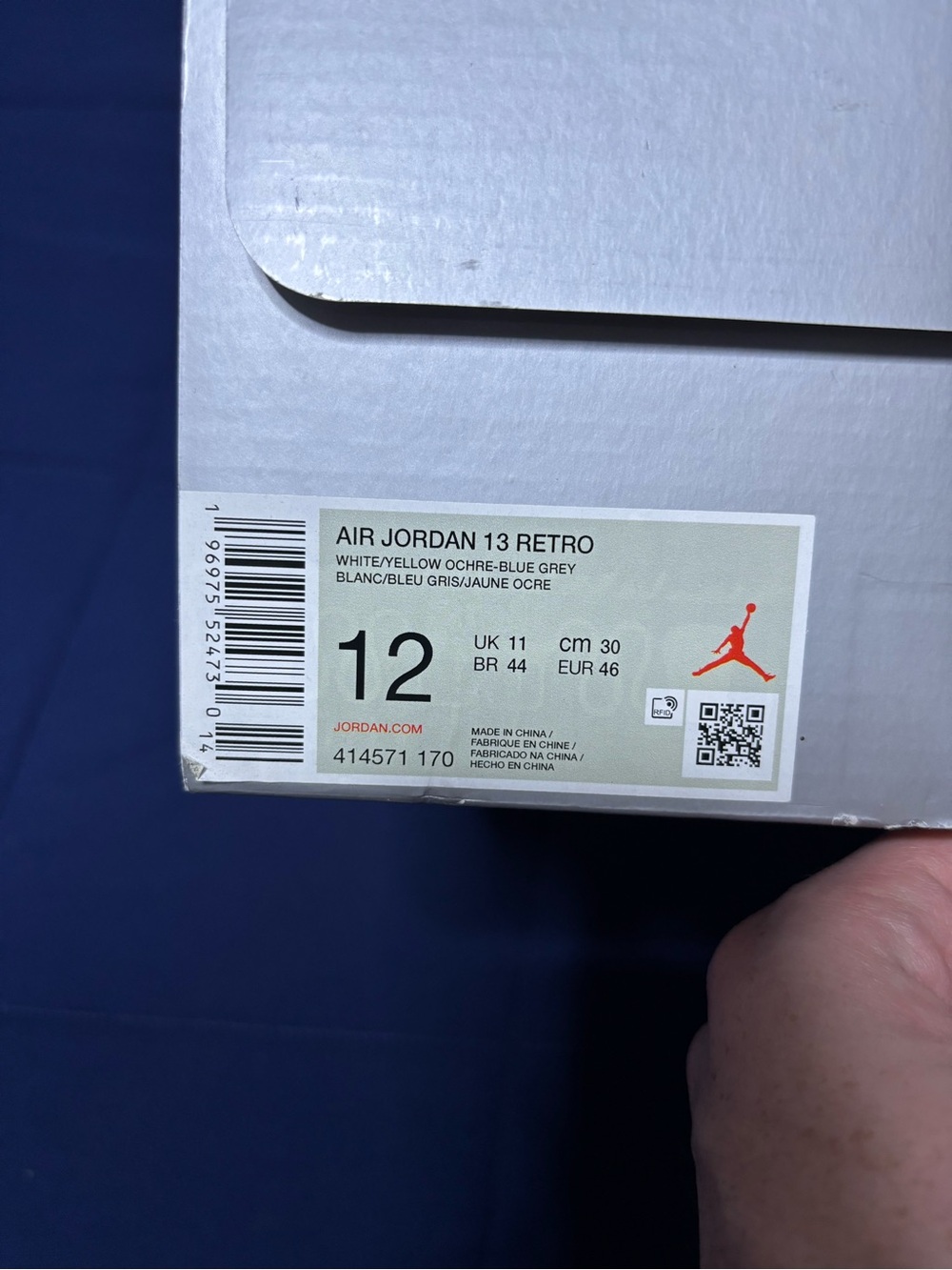 Jordan 13 Retro Blue Grey 2024 Size 12 - Picture 9 of 9